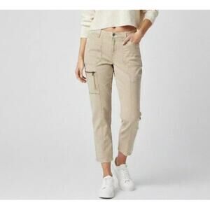 Habitual Utility Cargo Denim Pants, Khaki,/Beige, Size 10/30
